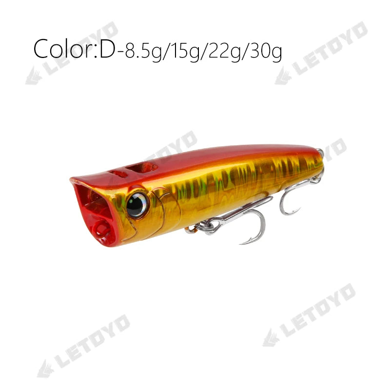 Topwater Popper 8.5-30g floating Rock pop Artificial Hard Baits