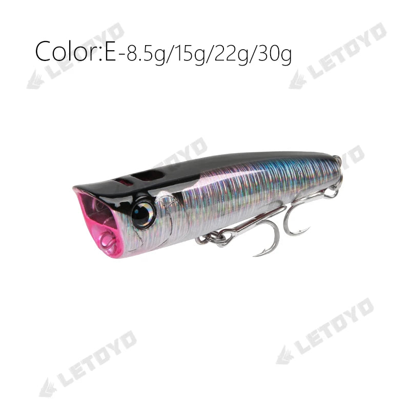 Topwater Popper 8.5-30g floating Rock pop Artificial Hard Baits