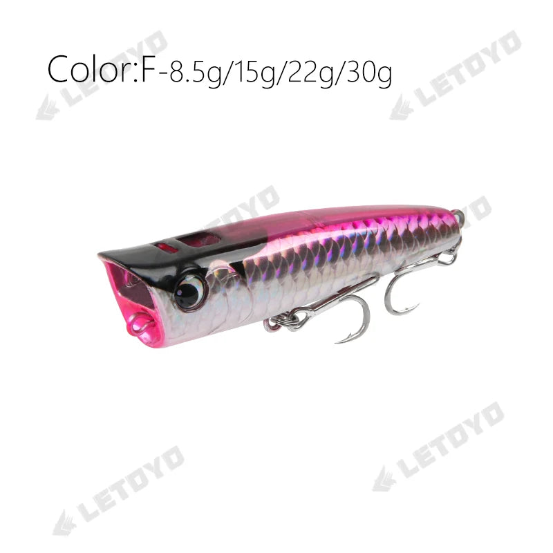 Topwater Popper 8.5-30g floating Rock pop Artificial Hard Baits