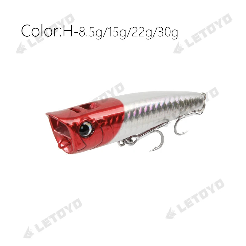 Topwater Popper 8.5-30g floating Rock pop Artificial Hard Baits