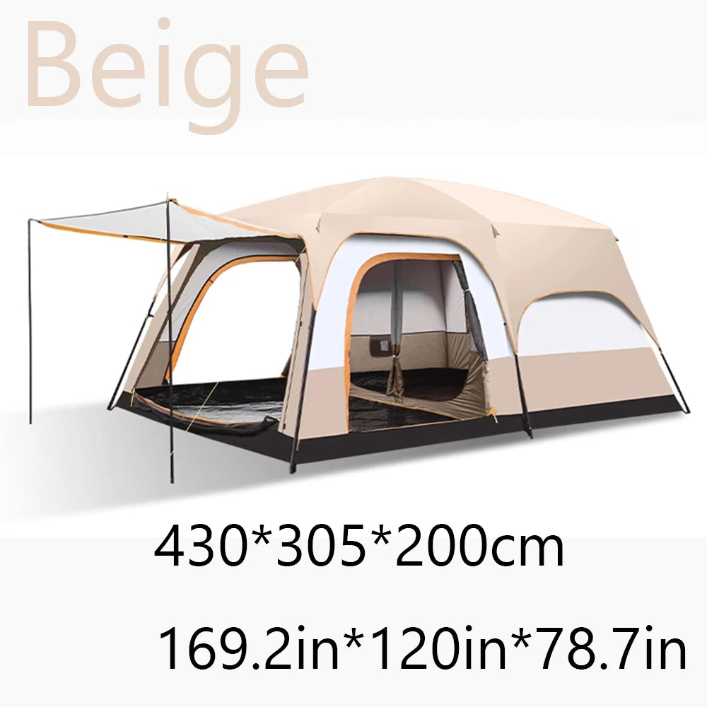 330x210x185cm  2 Room Camping Tent Large Double Layer