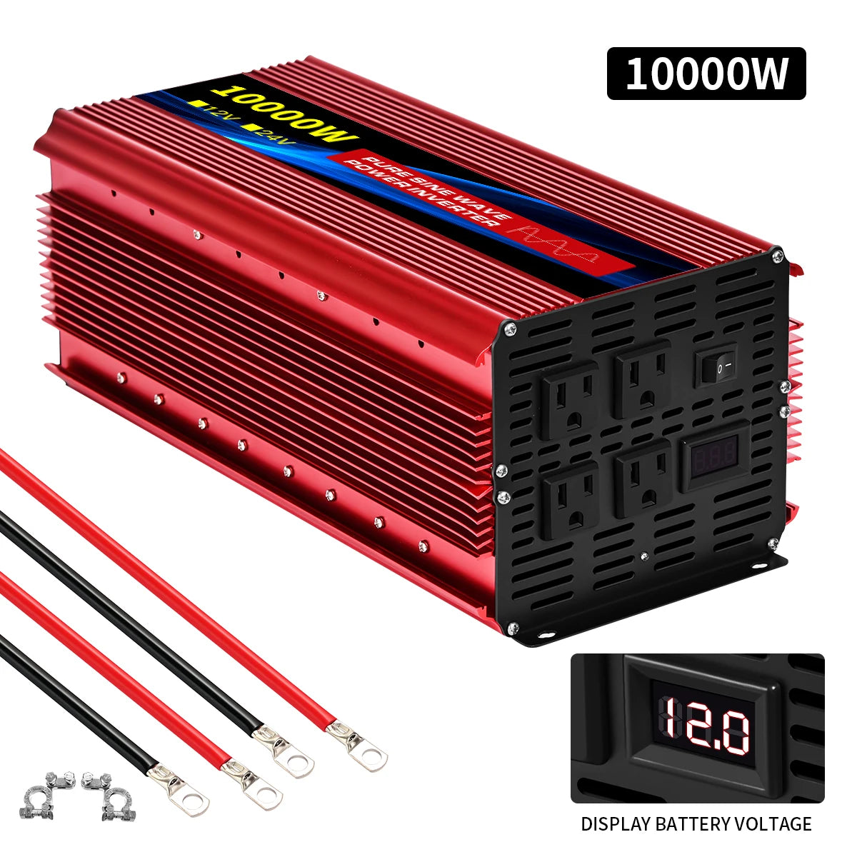 Pure Sine Wave Inverter 12VDC to 110VAC