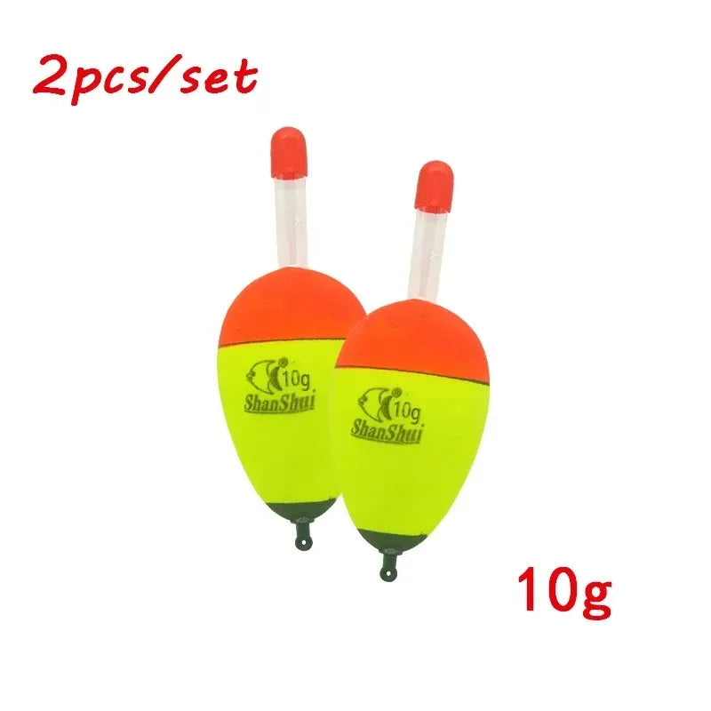 2/10pcs Luminous Fishing Float Stick Plastic Bobber