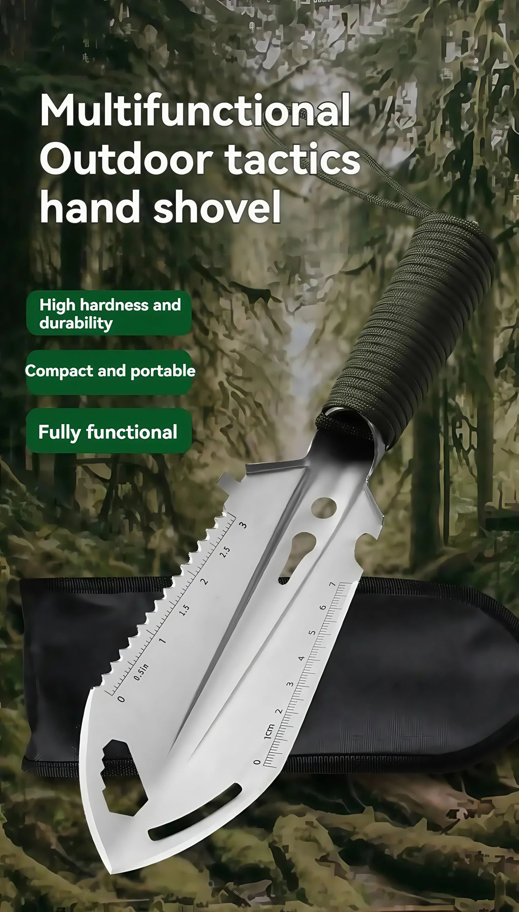 Backpacking & Outdoor Digging Tool with Multifunction