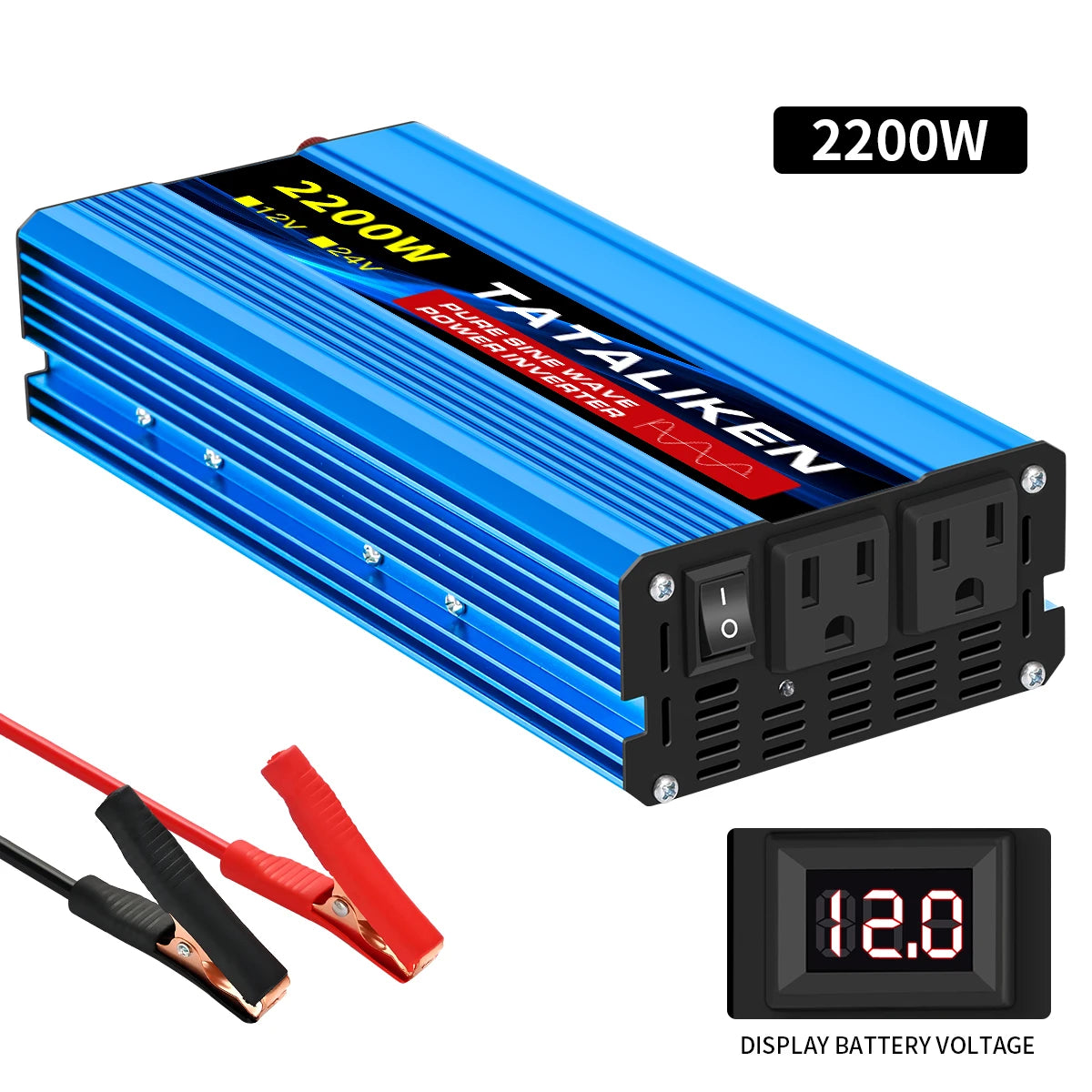 Pure Sine Wave Inverter 12VDC to 110VAC