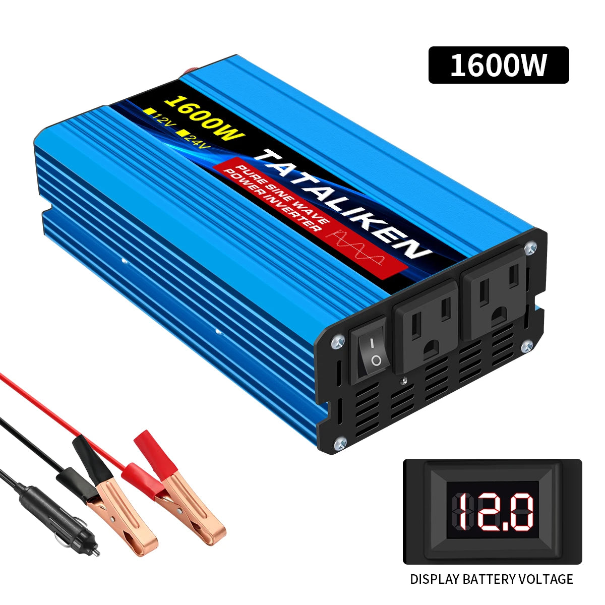Pure Sine Wave Inverter 12VDC to 110VAC