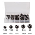 100/50Pcs Fishing Sinkers Kit-5 Size Adjustable Weights
