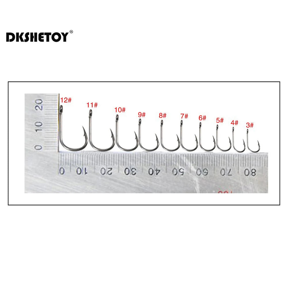 100-1000pcs Fish Hooks kits, barbed fishhook