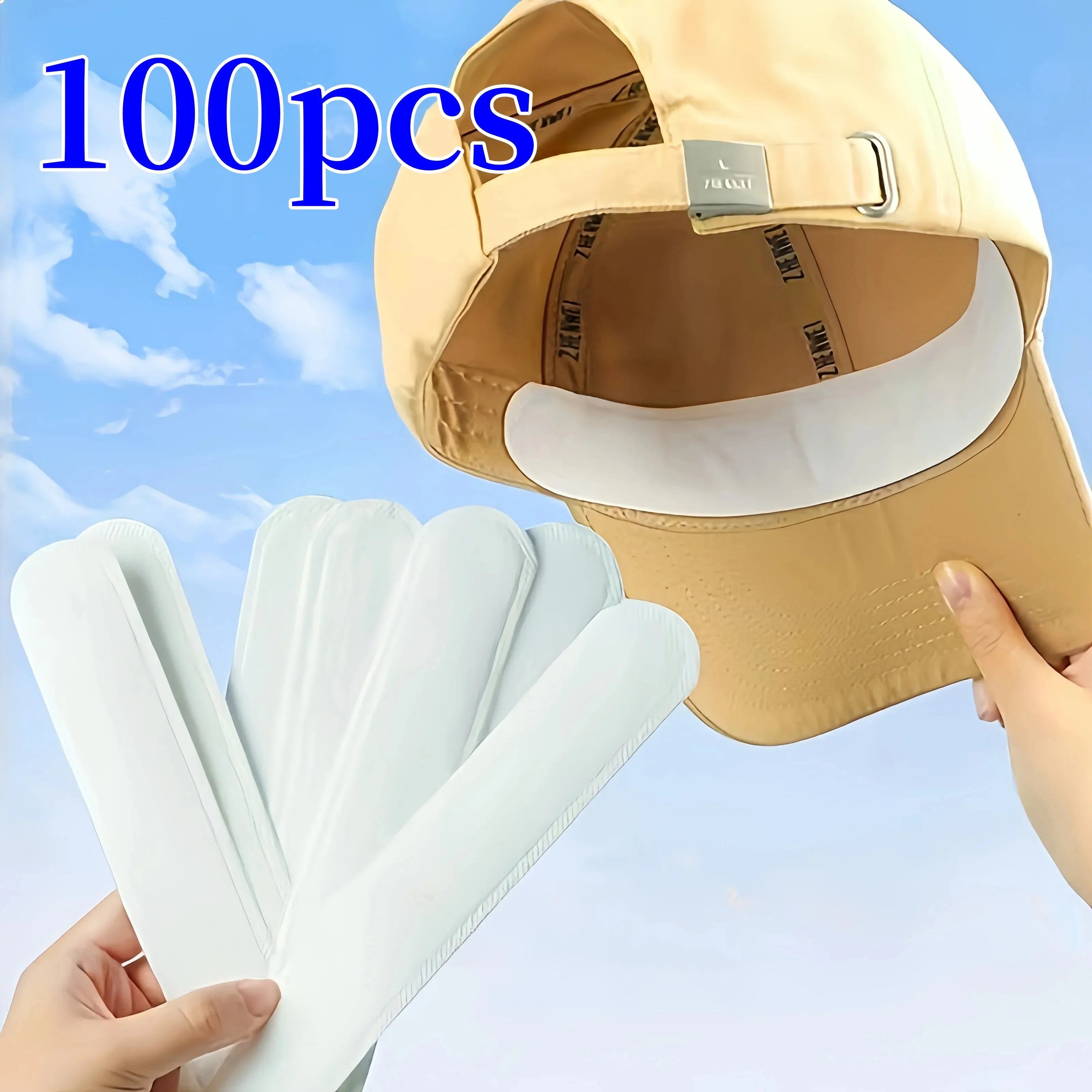 100/50/10PCS Hat Sweat Absorber Stickers