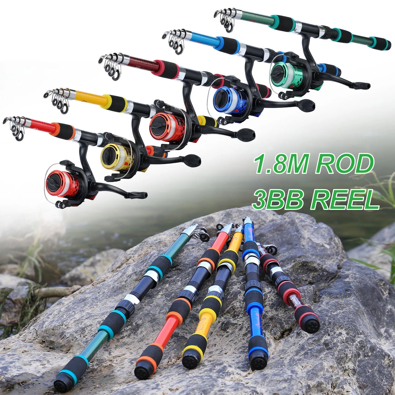Spinning Fishing Rod and Reel Combo1.8M
