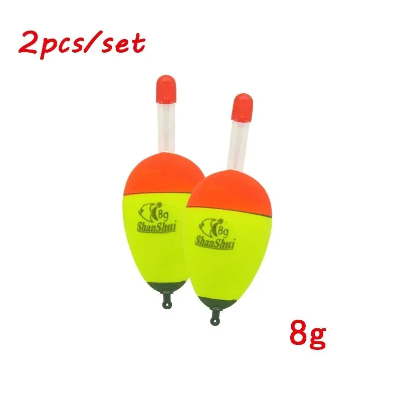 2/10pcs Luminous Fishing Float Stick Plastic Bobber