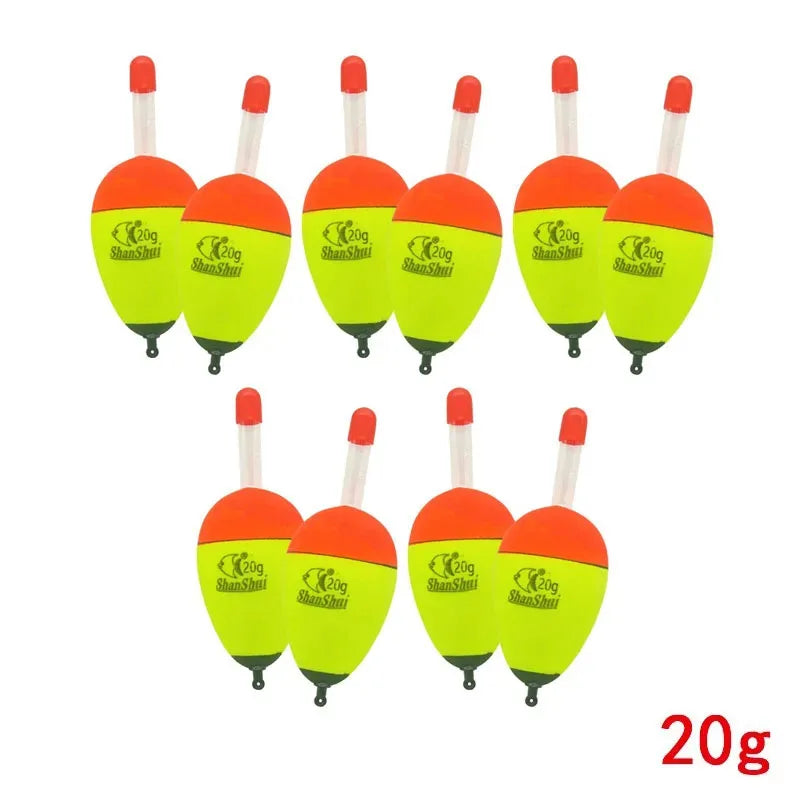 2/10pcs Luminous Fishing Float Stick Plastic Bobber