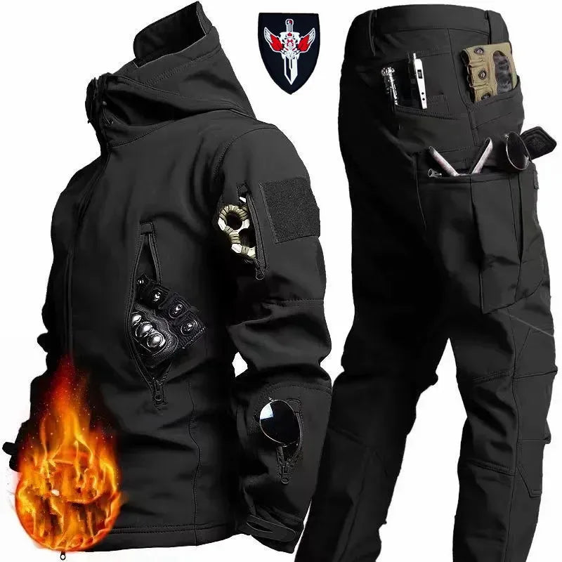 Waterproof Windproof Hooded Jacket and Pants