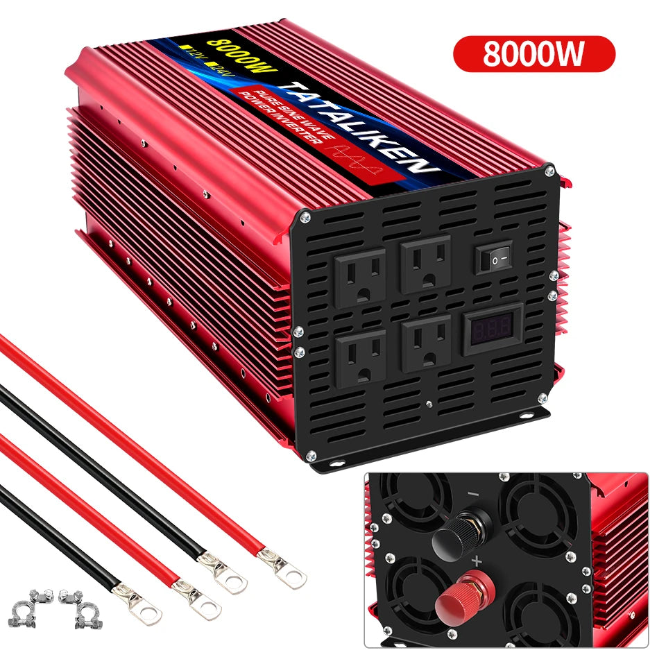 Pure Sine Wave Inverter 12VDC to 110VAC