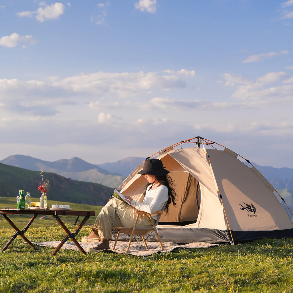 Pakicetus Instant Golden Tent - Portable 3-4 Person