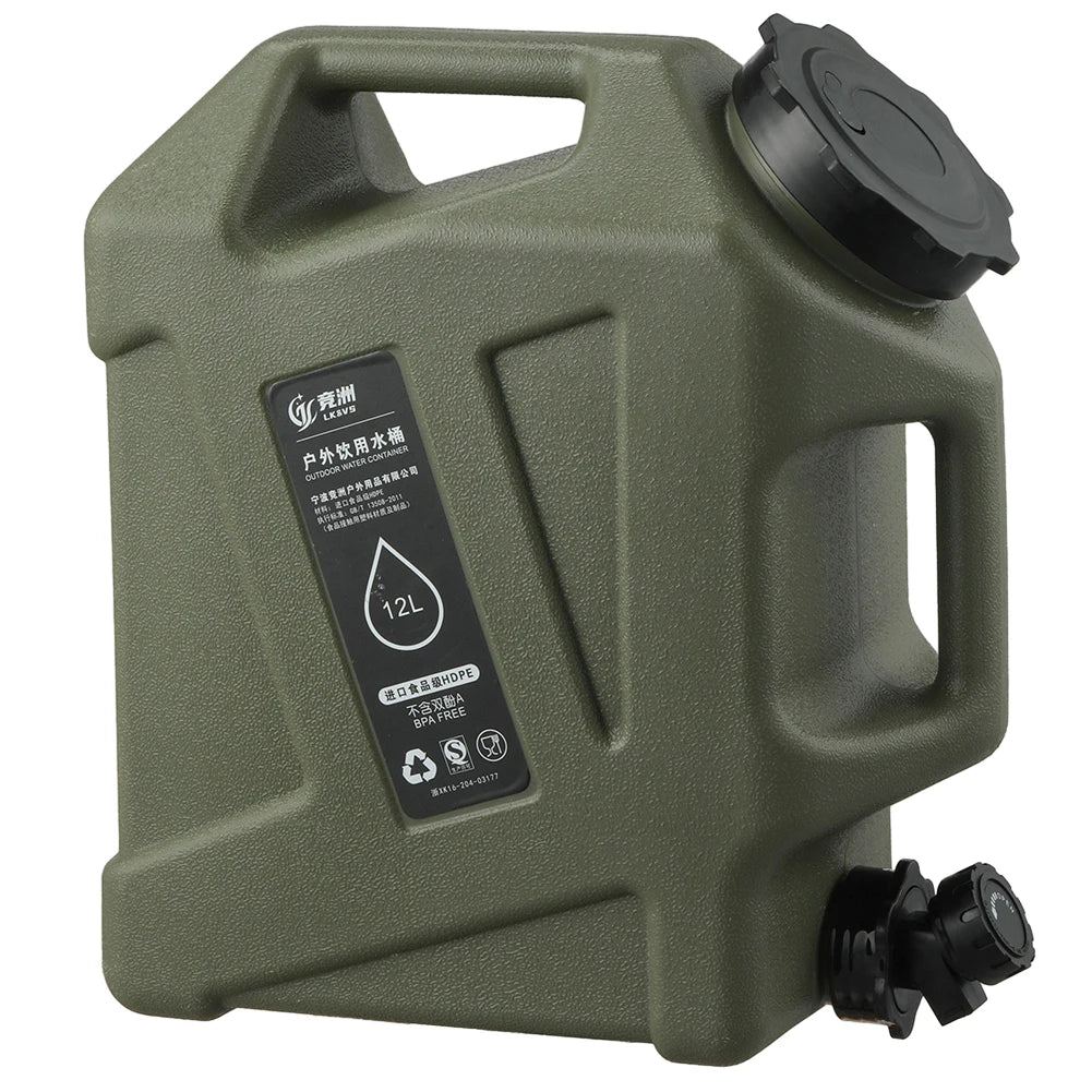 7.5/10/15L Camping Water Bucket with Faucet