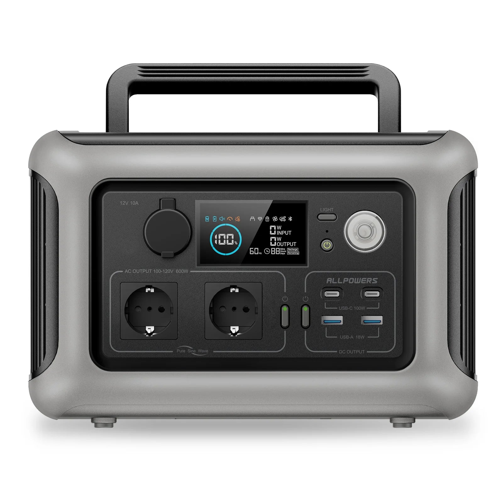 Portable Power Station R600, 299Wh LiFeP04 Battery