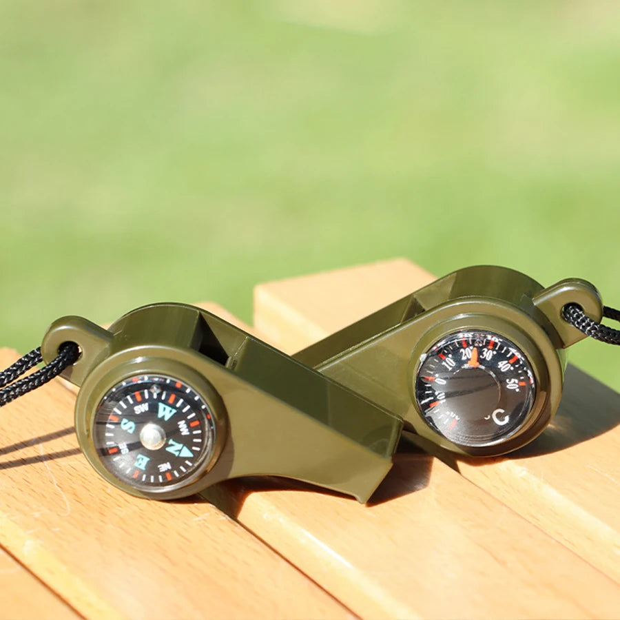 Emergency Rescue Whistle with Compass and Thermometer