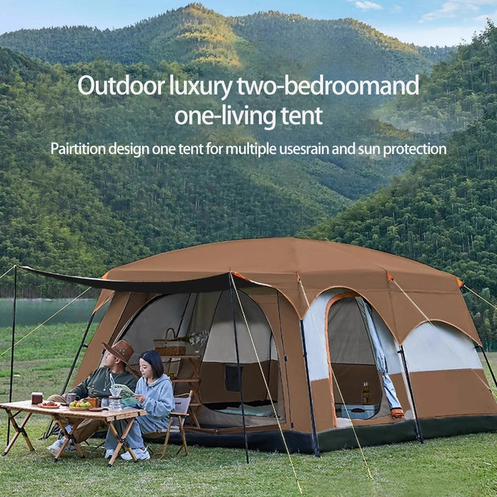330x210x185cm  2 Room Camping Tent Large Double Layer