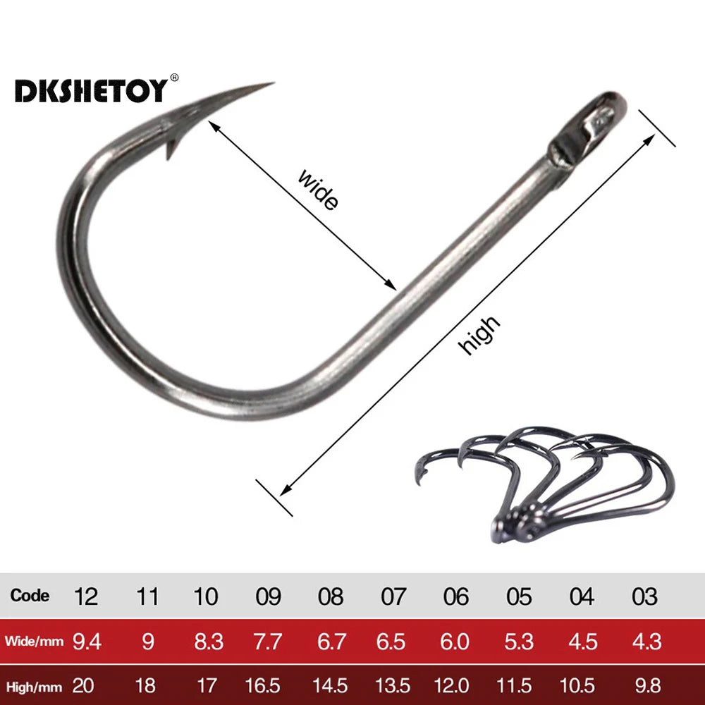 100-1000pcs Fish Hooks kits, barbed fishhook