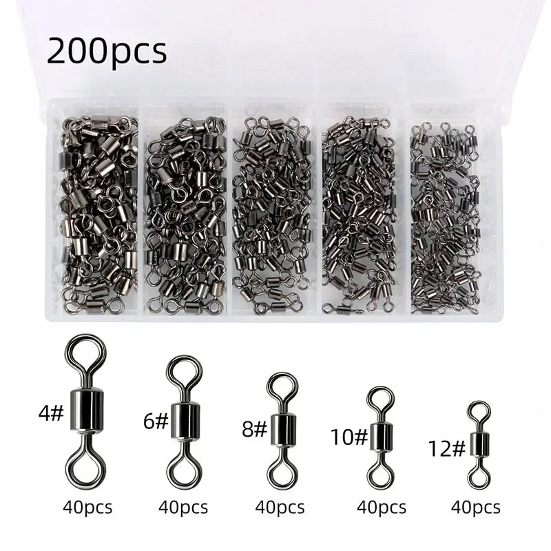 Fishing Swivels Kit Ball Bearing Rolling Swivel