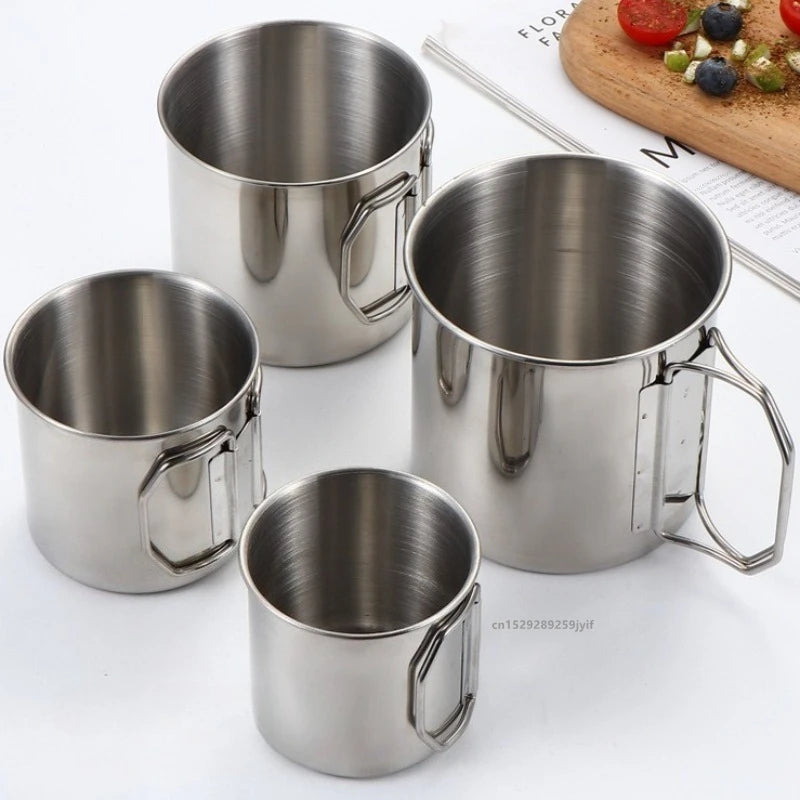 700ml Stainless Steel Cup With Foldable Handle