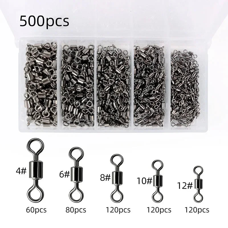 Fishing Swivels Kit Ball Bearing Rolling Swivel