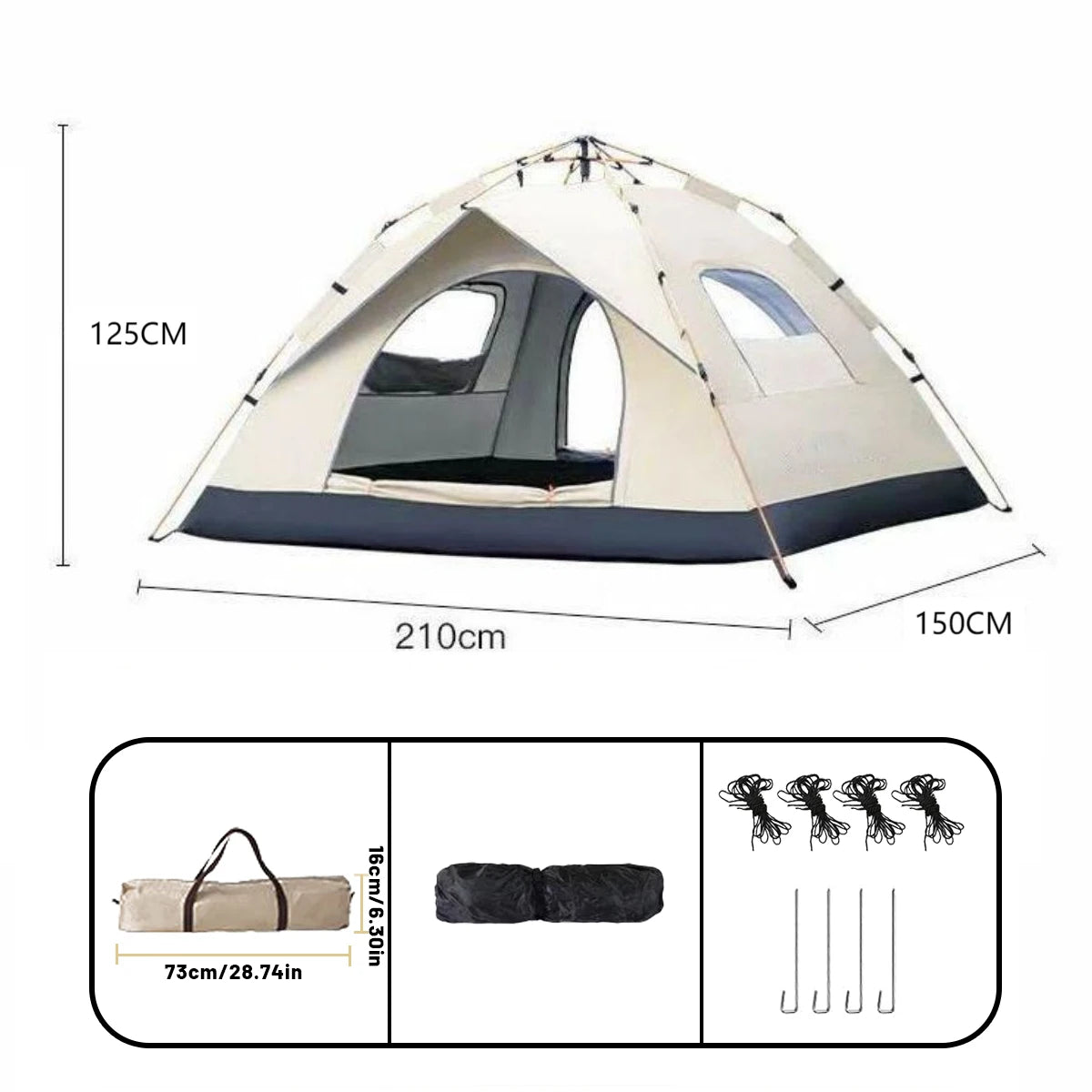 Outdoor Automatic Quick-opening 4 person Tent