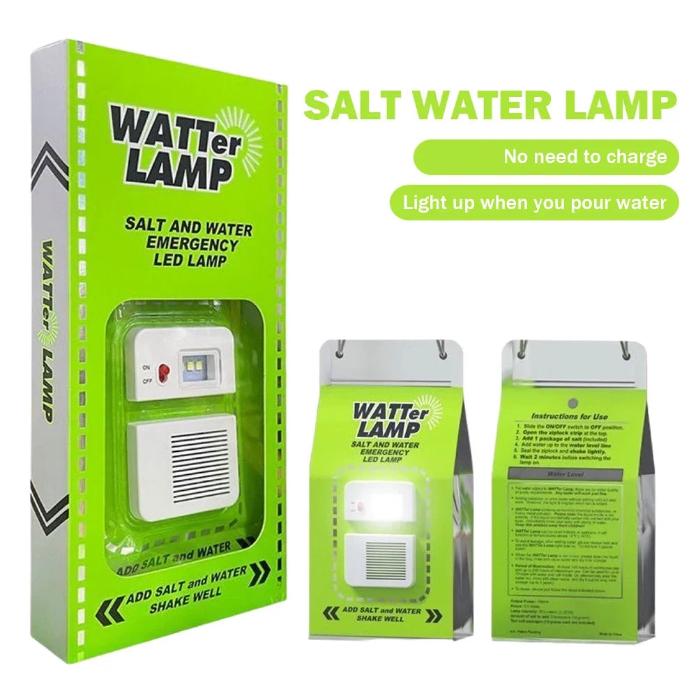 LED Salt Water Portable Emergency Lamp