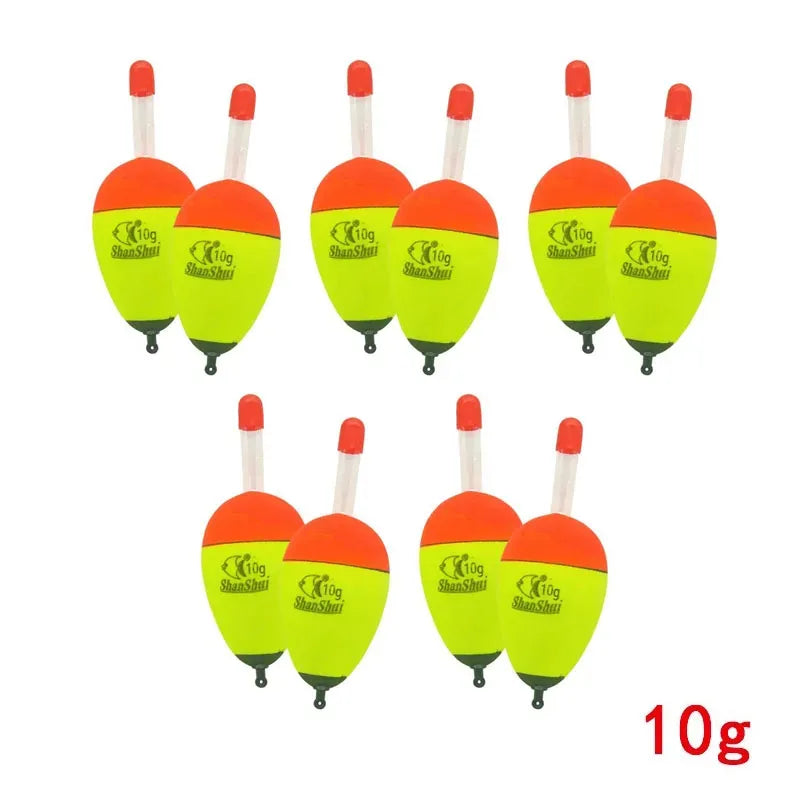 2/10pcs Luminous Fishing Float Stick Plastic Bobber