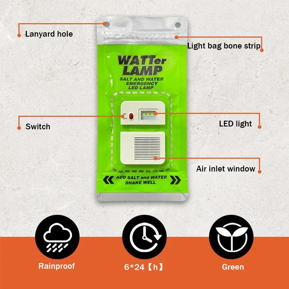 LED Salt Water Portable Emergency Lamp