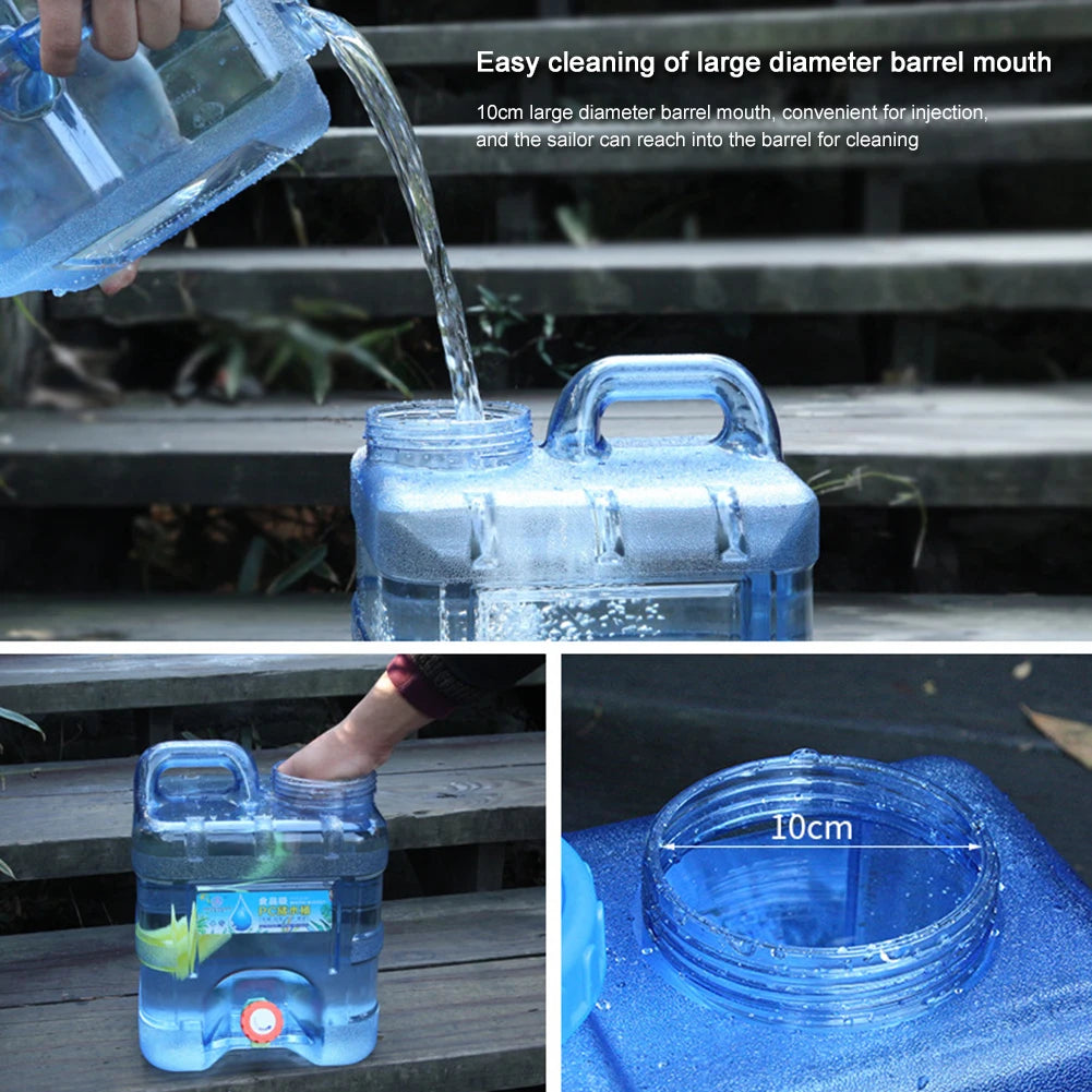 7.5/10/15L Camping Water Bucket with Faucet