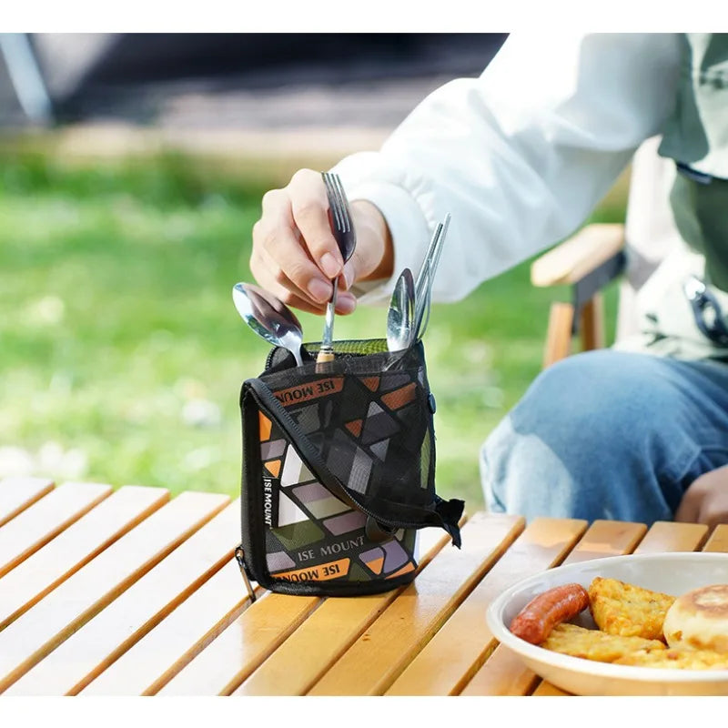Portable Cutlery Organizer Bag for Camping