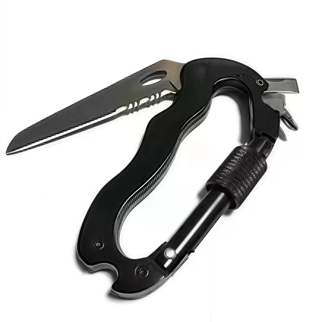 5-in-1 Multifunctional Carabiner  for Outdoor Survival Gear