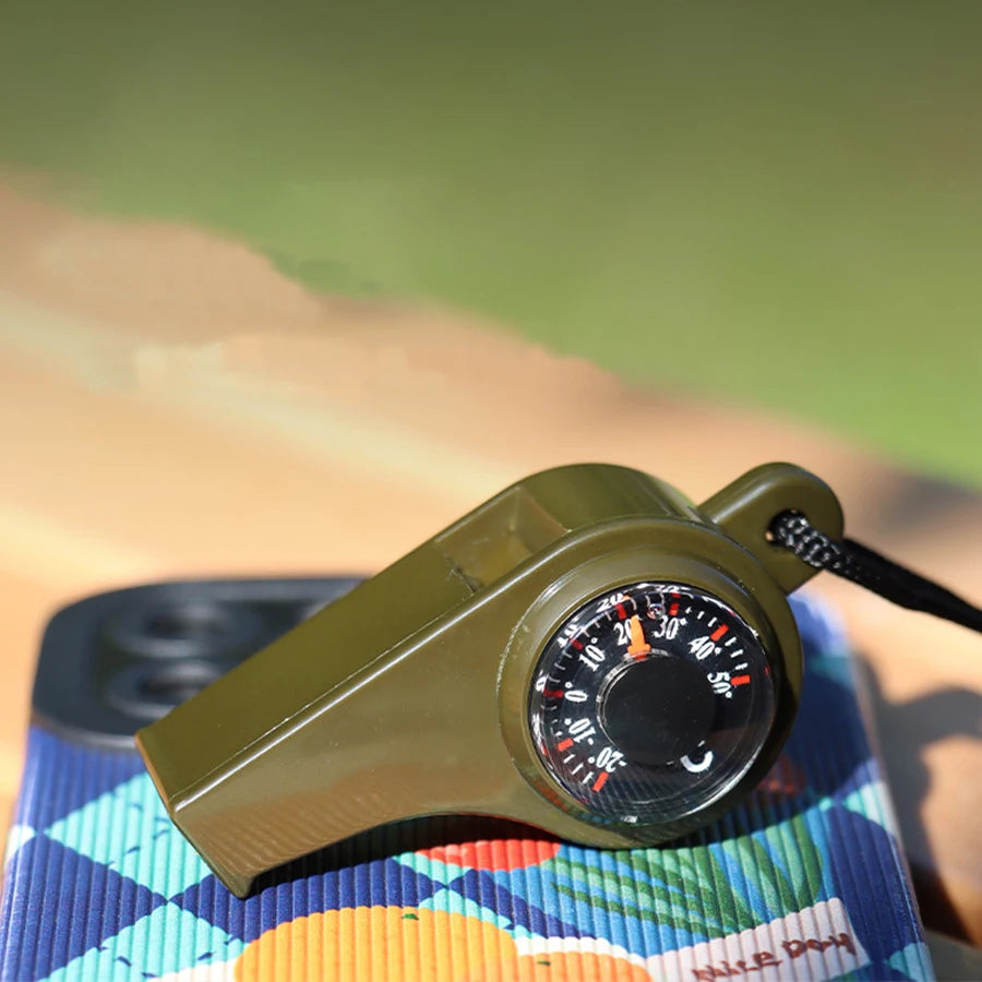 Emergency Rescue Whistle with Compass and Thermometer