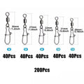 Stainless Steel Fishing Swivel Snaps 4#-12# kits