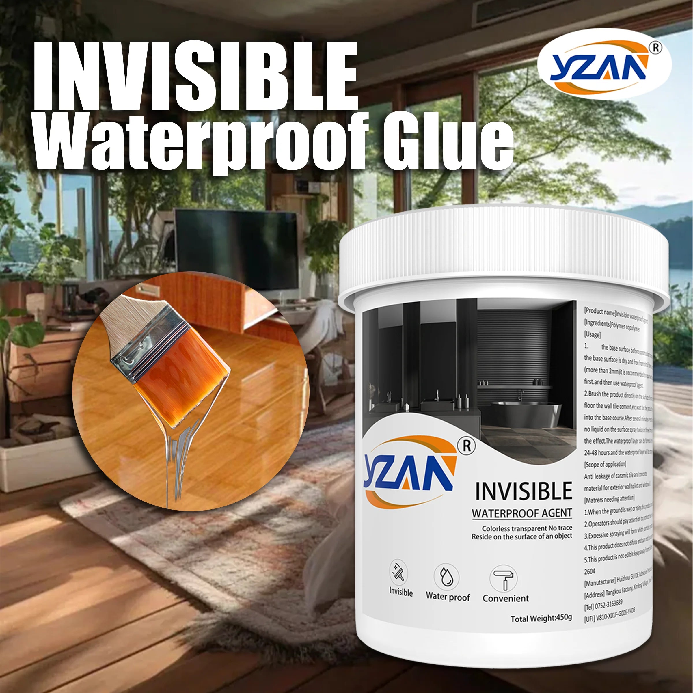450g Polyurethane Waterproof Coating Invisible Sealant