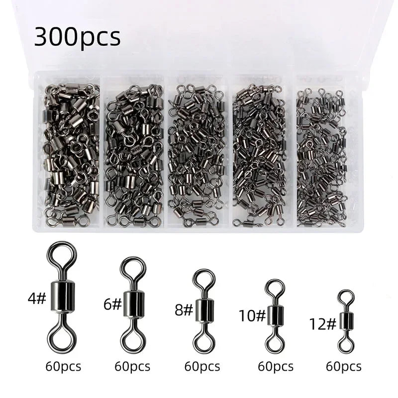 Fishing Swivels Kit Ball Bearing Rolling Swivel