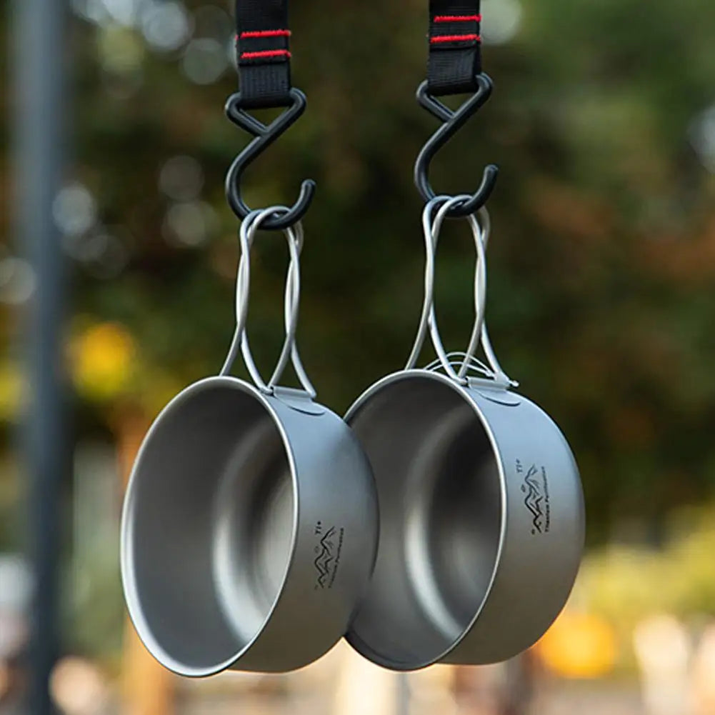 Titanium Camping Pot with Folding Bail Handle