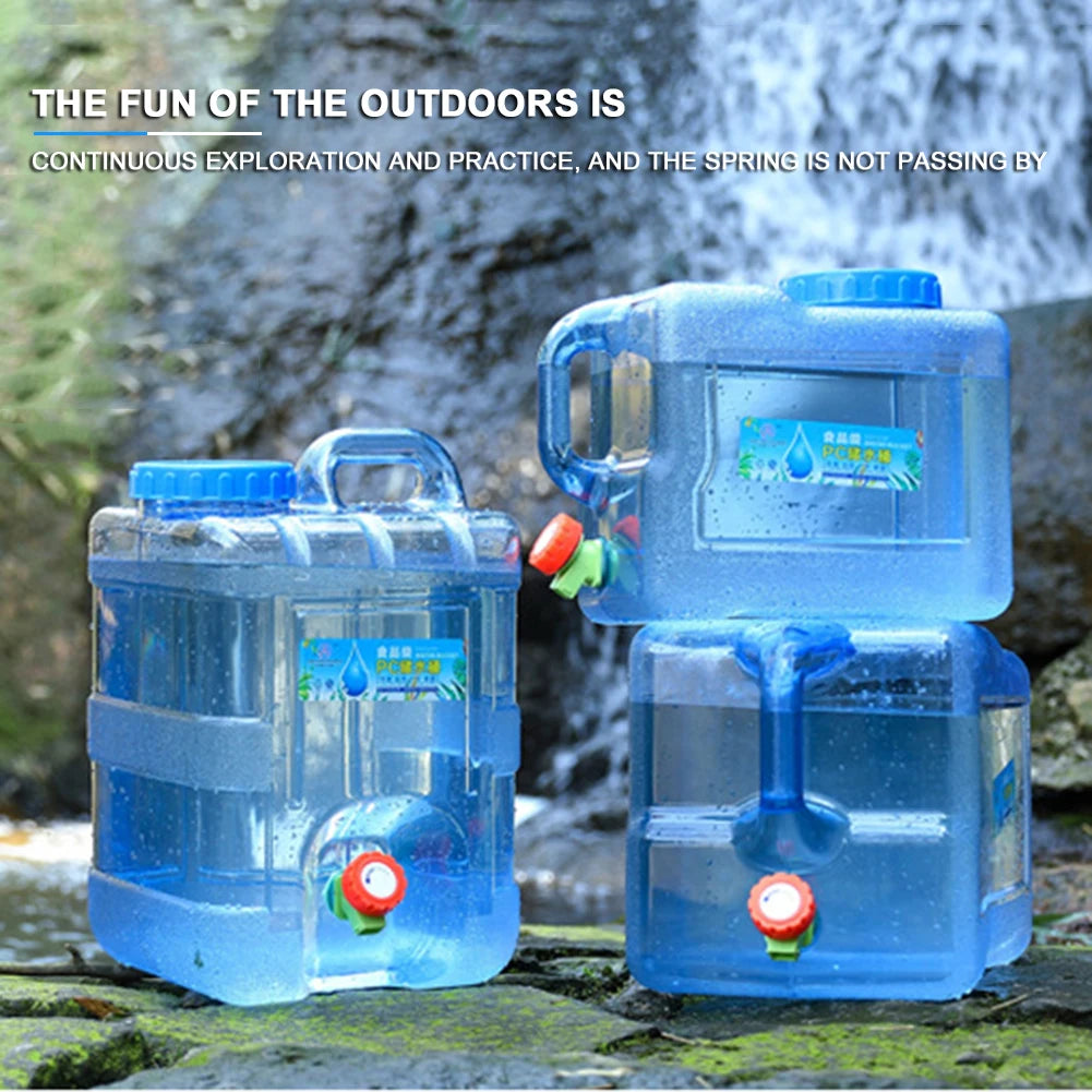 7.5/10/15L Camping Water Bucket with Faucet