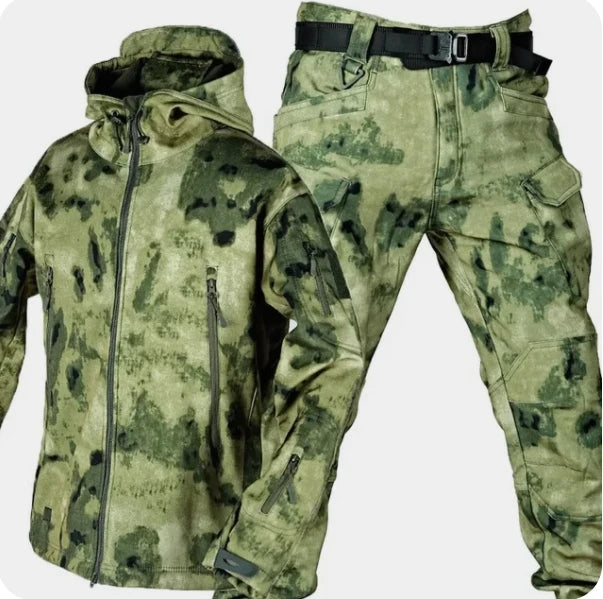 Waterproof Windproof Hooded Jacket and Pants