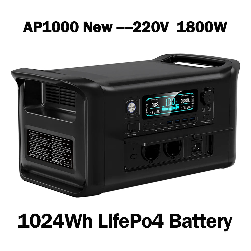 Portable Power Station 1024wh 345wh Lifepo4 Battery