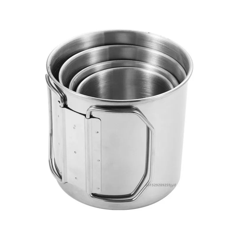 700ml Stainless Steel Cup With Foldable Handle