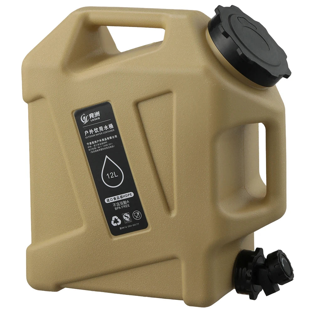 7.5/10/15L Camping Water Bucket with Faucet