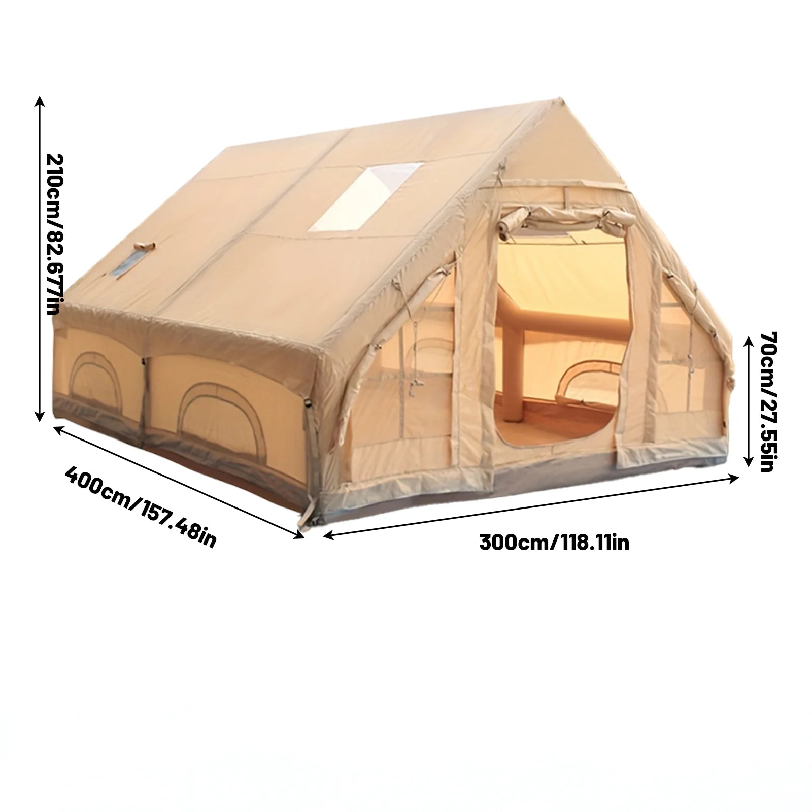 Large Inflatable Camping Tent with Skylight
