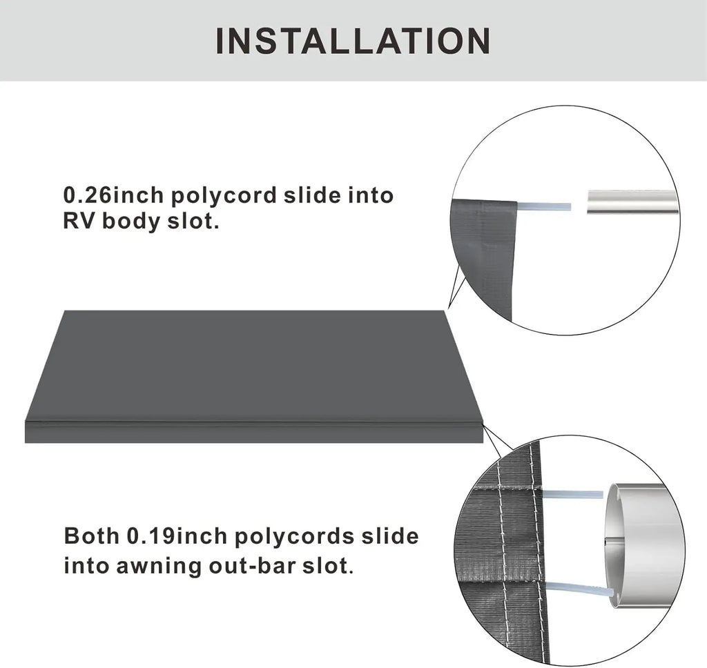 Heavy Duty Waterproof Vinyl RV Awning Replacement