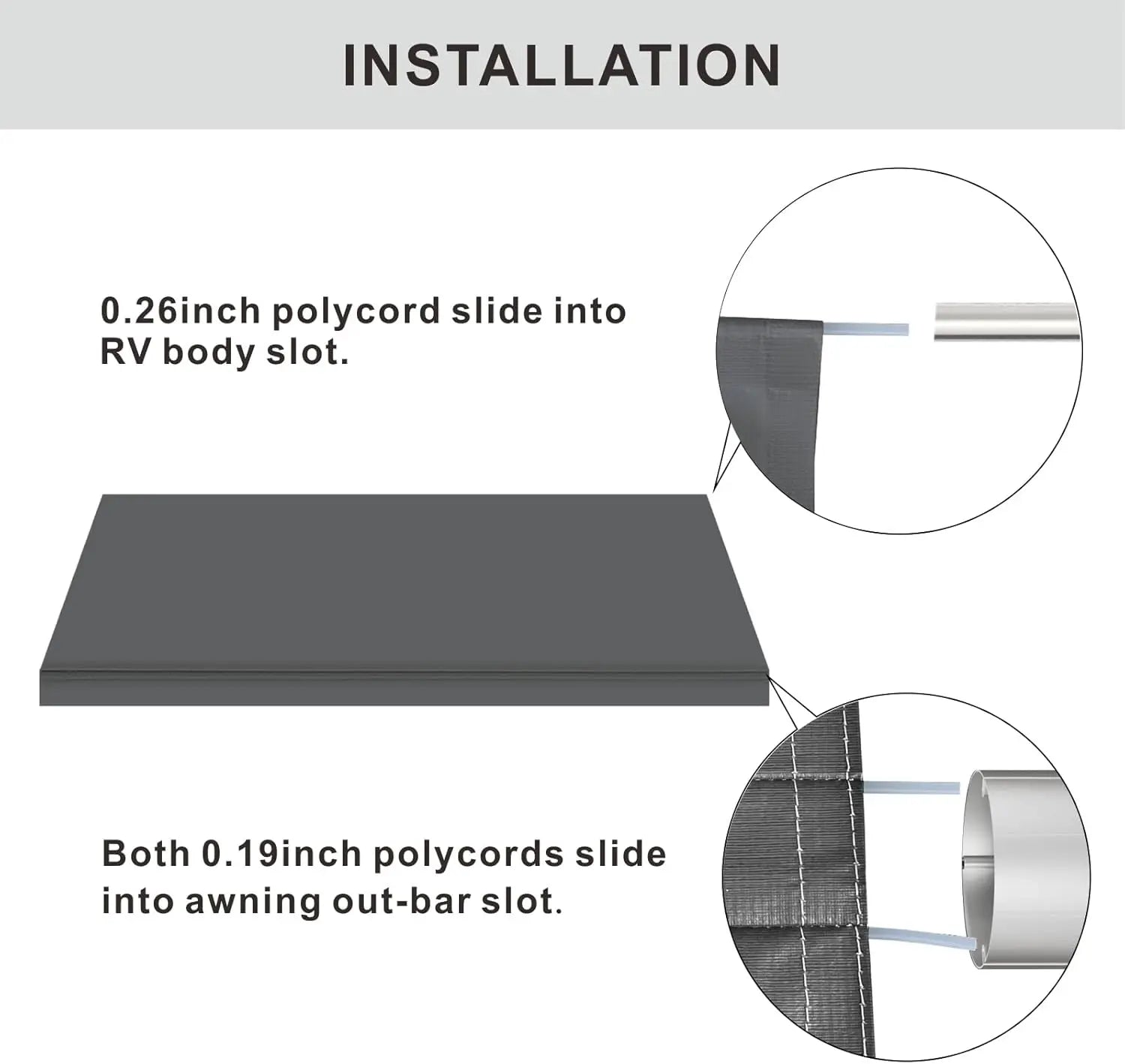 Heavy Duty Waterproof Vinyl RV Awning Replacement