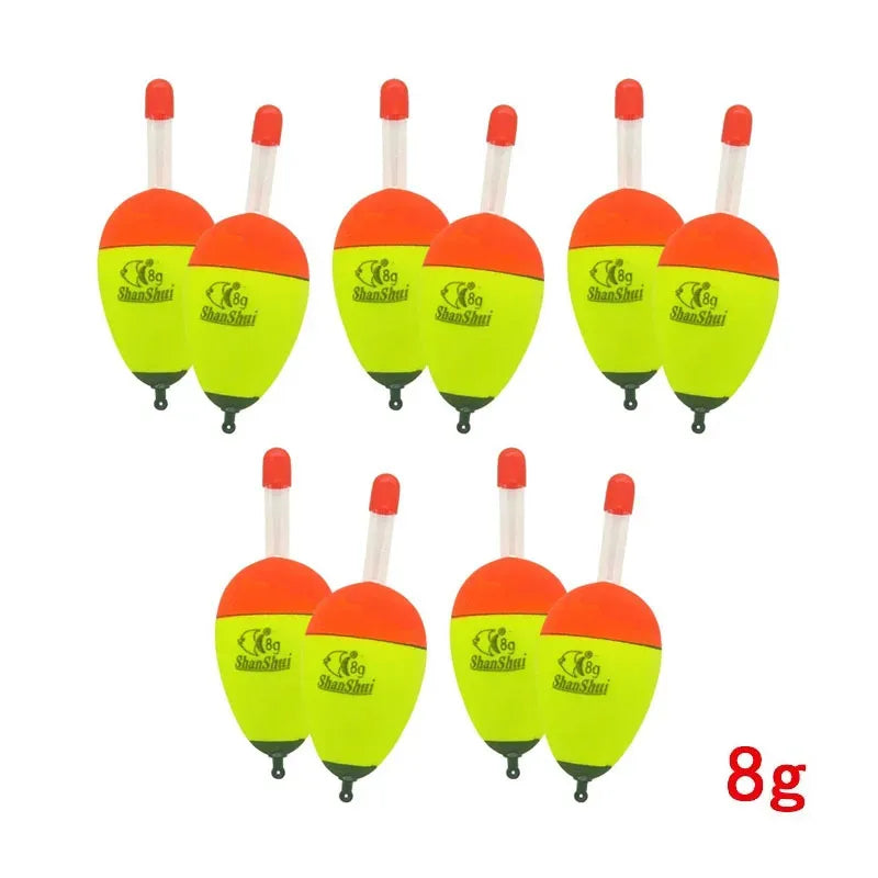 2/10pcs Luminous Fishing Float Stick Plastic Bobber
