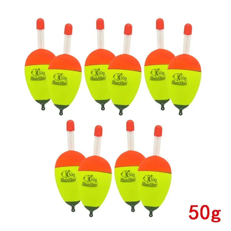 2/10pcs Luminous Fishing Float Stick Plastic Bobber