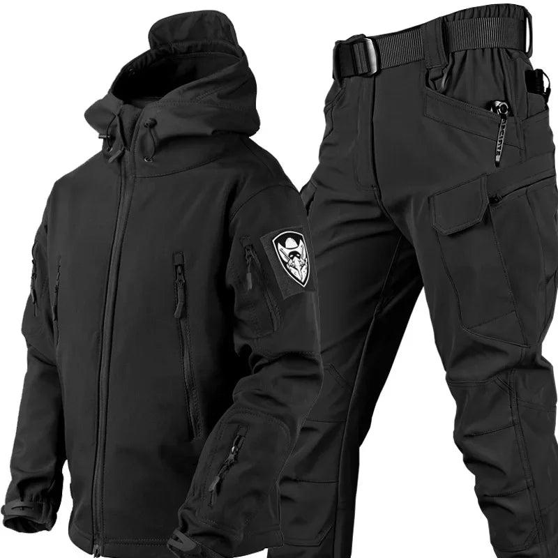 Waterproof Windproof Hooded Jacket and Pants